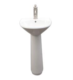 Barclay 3-303WH Gair 16 1/2" Single Basin U-Shaped Pedestal Bathroom Sink in White