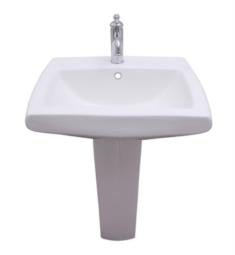 Barclay 3-45WH Ambrose 23" Single Basin Rectangular Shaped Pedestal Bathroom Sink in White