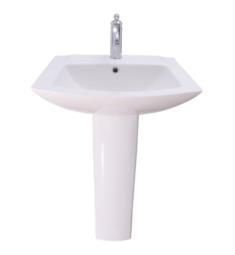 Barclay 3-46WH Burke 24 3/8" Single Basin Rectangular Shaped Pedestal Bathroom Sink in White