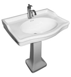 Barclay 3-912WH Ensal 30" Single Basin Pedestal Bathroom Sink in White