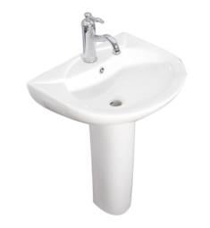 Barclay 3-915WH Banks 20 1/2" Single Basin U-Shaped Pedestal Bathroom Sink in White