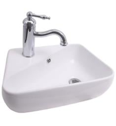 Barclay 4-1120WH Coco 17 5/8" Wall Hung Single Basin Bathroom Sink with Overflow in White