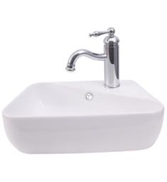 Barclay 4-1134WH Nikki 17 5/8" Wall Hung Single Basin Bathroom Sink with Overflow in White