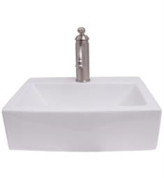 Barclay 4-1136WH Sophie 17" Rectangular Shaped Wall Hung Single Basin Bathroom Sink in White