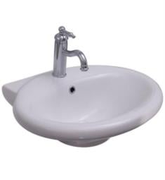Barclay 4-281WH Collins 22 1/2" Oval Shaped Wall Hung Single Basin Bathroom Sink in White