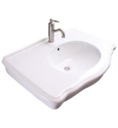 Barclay 4-300WH Anders 34 3/8" Oval Shaped Wall Hung Single Basin Bathroom Sink in White