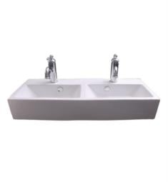 Barclay 4-9100WH Winfield 33 1/2" Double Basin Wall Mount Bathroom Sink in White