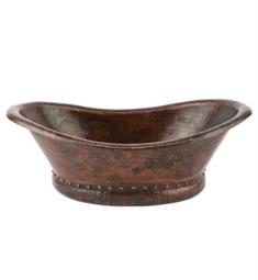 Premier Copper Products VBT20DB 20" Bath Tub Vessel Hammered Copper Bathroom Sink in Oil Rubbed Bronze