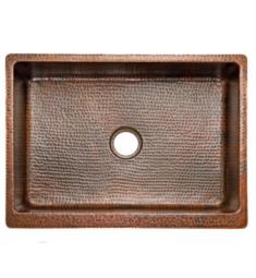 Premier Copper Products KASDB25229 25" Single Bowl Apron-Front Hammered Copper Kitchen Sink in Oil Rubbed Bronze