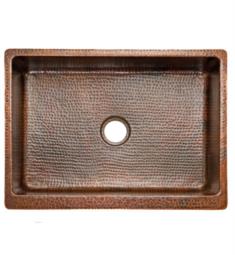 Premier Copper Products KASDB30229 30" Single Bowl Apron-Front Hammered Copper Kitchen Sink in Oil Rubbed Bronze
