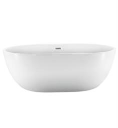 Barclay ATOV7H71WIG Piper 70 3/4" Acrylic Freestanding Oval Soaker Bathtub with Integral Drain and Overflow