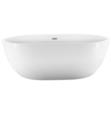 Barclay ATOVN71WIG Piper 70 3/4" Acrylic Freestanding Oval Soaker Bathtub with Integral Drain and Overflow, without faucet holes