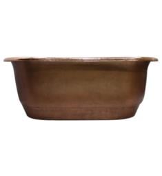 Barclay COTDRN66C-SAP Rochelle 66" Copper Freestanding Oval Soaker Bathtub in Smooth Antique Copper/Polished