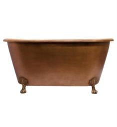 Barclay COTRN68-AC-AC Panya 68 3/4" Copper Freestanding Roll Top Oval Soaker Bathtub in