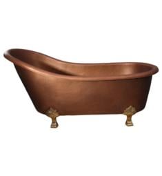 Barclay COTSN66-LC-PB Lawson 66 1/2" Copper Freestanding Slipper Oval Soaker Bathtub in Light Copper