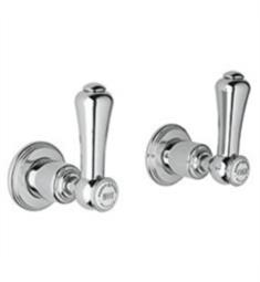 ROHL U.3750LS-2 Perrin and Rowe Georgian Era 1/2" Pair Wall Valves with Alsace Lever Handles