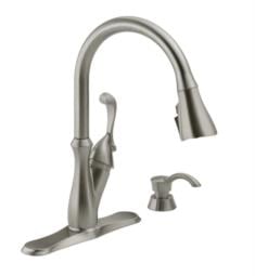 Delta 19950Z-SD-DST Arabella 15 5/8" Single Handle Pull-Down Kitchen Faucet with Soap Dispenser