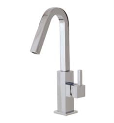 Aquabrass ABFBX7614 Xsquare 12 3/8" Single Hole Bathroom Sink Faucet with Pop-Up Drain