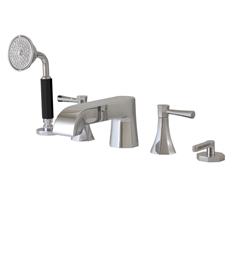 Aquabrass ABFB53006 Otto 4" Five Hole Deck Mounted Roman Tub Faucet with Handshower