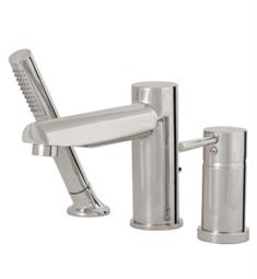 Aquabrass ABFB61013 Volare Straight 6 3/8" Three Hole Deck Mounted Roman Tub Faucet with Handshower