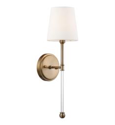 Nuvo 60-6687 Olmstead 1 Light 5 1/2" Incandescent White Linen Wall Sconce in Burnished Brass