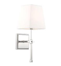 Nuvo 60-6708 Highline 1 Light 6" Incandescent White Linen Wall Sconce in Polished Nickel