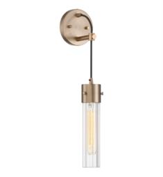 Nuvo 60-6711 Eaves 1 Light 5 7/8" Incandescent Clear Ribbed Glass Wall Sconce in Copper Brushed Brass