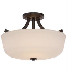 Nuvo 60-5926 Laguna 2 Light 15 1/4" Incandescent Semi Flush Mount Ceiling Light in Forest Bronze with White Glass