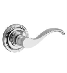 Baldwin PCURTRR Reserve 4" Curved Door Lever with Traditional Round Rosette
