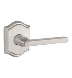 Baldwin PVSQUTAR150 Reserve 4 1/4" Privacy Square Door Lever and Traditional Arch Rosette in Satin Nickel