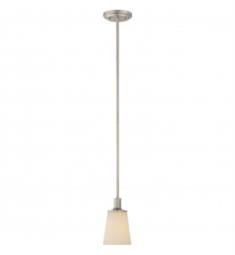 Nuvo 60-5828 Laguna 1 Light 5 1/8" Incandescent Mini Pendant in Brushed Nickel with White Glass