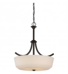 Nuvo 60-5927 Laguna 4 Light 19" Incandescent Pendant in Forest Bronze with White Glass