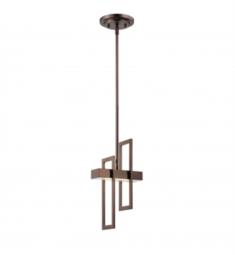 Nuvo 62-126 Frame 1 Light 7 7/8" LED Pendant in Hazel Bronze with Frosted Glass Shade