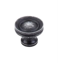 Top Knobs M293 Somerset II 1 1/4" Brass Mushroom Shaped Button Faced Cabinet Knob in Black Iron