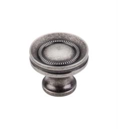 Top Knobs M294 Somerset II 1 1/4" Brass Mushroom Shaped Button Faced Cabinet Knob in Pewter Antique
