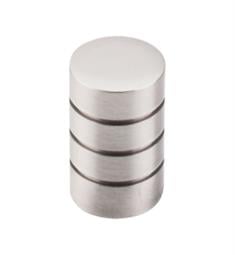 Top Knobs M576 Nouveau II 5/8" Brass Cylindrical Shaped Stacked Cabinet Knob in Brushed Satin Nickel