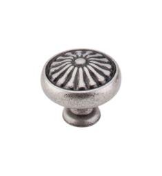 Top Knobs M1598 Normandy 1 1/4" Brass Mushroom Shaped Flower Cabinet Knob in Pewter Antique