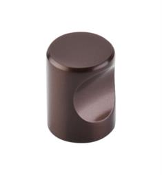 Top Knobs M1601 Nouveau II 3/4" Brass Cylindrical Shaped Indent Cabinet Knob in Oil Rubbed Bronze