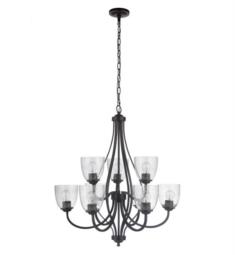 Craftmade 49929 Serene 9 Light 29 1/2" Incandescent Two Tier Clear Seeded Glass Chandelier