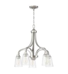 Craftmade 41915-CS Grace 5 Light 24" Incandescent One Tier Clear Seeded Glass Chandelier