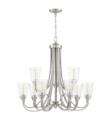 Craftmade 41929-CS Grace 9 Light 32" Incandescent Two Tier Clear Seeded Glass Chandelier