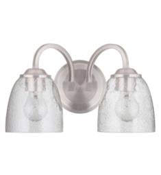 Craftmade 49902 Serene 2 Light 14" Incandescent Vanity Light with Bell Shape Clear Seeded Shade