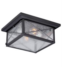 Nuvo 60-5626 Wingate 2 Light 11 1/4" Incandescent Outdoor Flush Mount Ceiling Light in Textured Black with Clear Seed Glass
