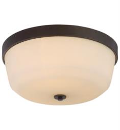 Nuvo 60-5924 Laguna 3 Light 15 1/8" Incandescent Flush Mount Ceiling Light in Forest Bronze with White Glass