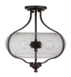 Craftmade 49952 Serene 2 Light 15 1/4" Incandescent Semi-Flush Mount Ceiling Light with Clear Seeded Glass