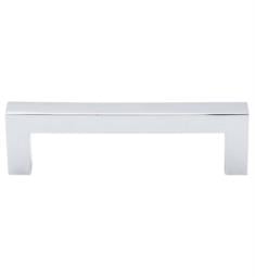 Top Knobs M1163 Nouveau III 3 3/4" Center to Center Zinc Alloy Square Bar Cabinet Pull in Polished Chrome