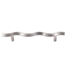 Top Knobs M417 Nouveau 5 1/8" Center to Center Zinc Alloy Wave Cabinet Pull in Brushed Satin Nickel