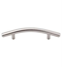 Top Knobs M534 Nouveau 3 3/4" Center to Center Steel Curved Bar Cabinet Pull in Brushed Satin Nickel