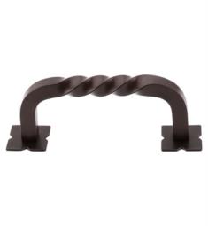 Top Knobs M783 Normandy 3" Center to Center Steel Square Twist D-Shaped Cabinet Pull with Backplate in Oil Rubbed Bronze