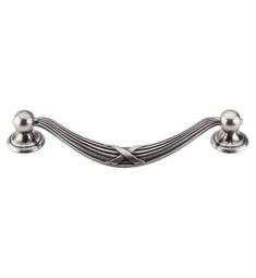 Top Knobs M932 Edwardian 5 1/8" Center to Center Zinc Alloy Ribbon & Reed Drop Cabinet Pull in Pewter Antique